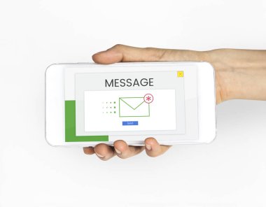 Kişi holding smartphone. 