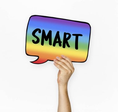 İnsanlar el holding kartı