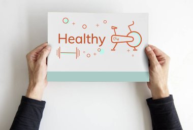 afişini holding eller