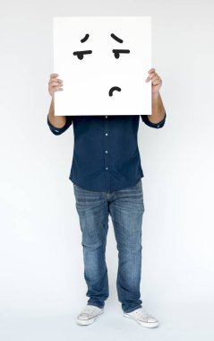 afiş ile can sıkıntısı yüz tutan adam