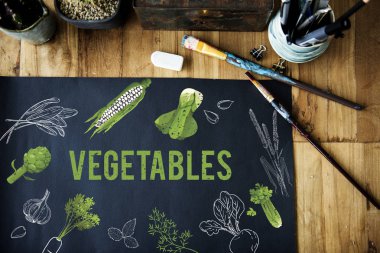 Boya fırçaları ve tablo tasarlamak