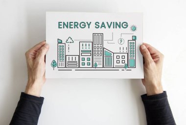 afişini holding eller