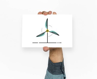 İnsanlar el holding kartı