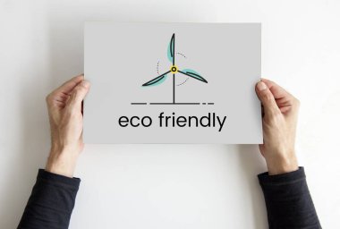 afişini holding eller