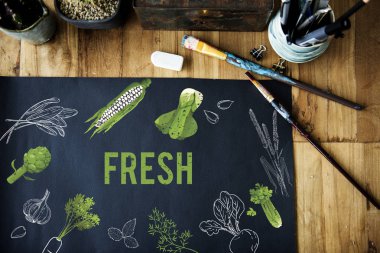 Boya fırçaları ve tablo tasarlamak