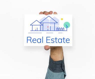 İnsanlar el holding kartı