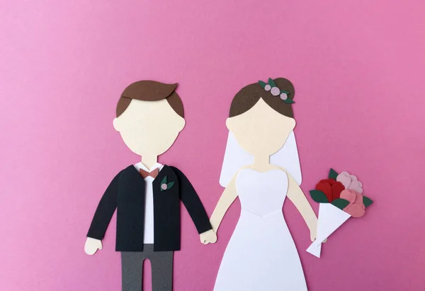 Maqueta de papel de pareja casada — Foto de Stock