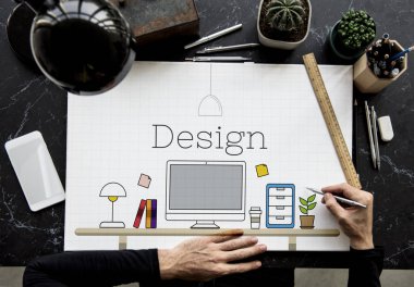 afiş çalışan eller