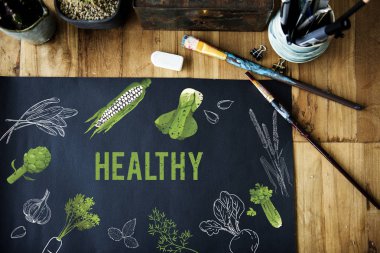 Boya fırçaları ve tablo tasarlamak