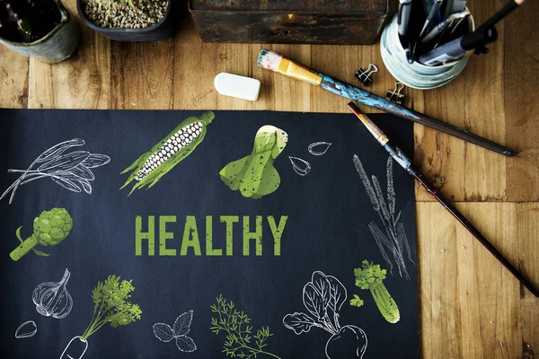 Boya fırçaları ve tablo tasarlamak