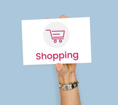 İnsanlar el holding kartı