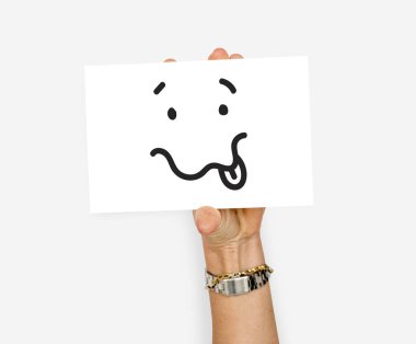 İnsanlar el holding kartı