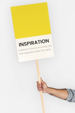 kişi holding tasarlamak. 