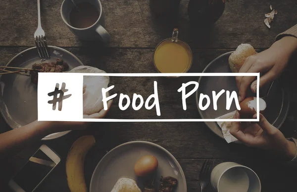 yiyecek ve insan eli ile tablo