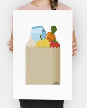 kişi holding tasarlamak. 