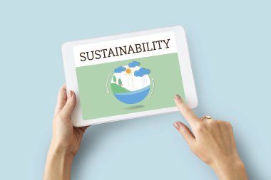 kişi holding dijital tablet