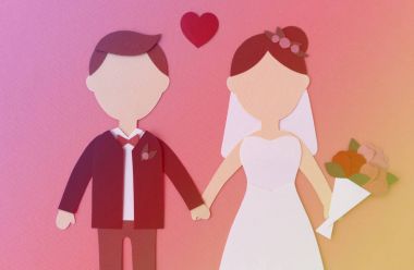 Damat ve gelin Mockup