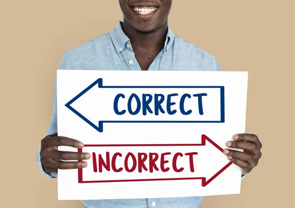 Man holds placard — Stock Photo, Image