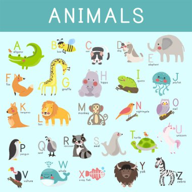 çeşitlilik karikatür hayvanlar