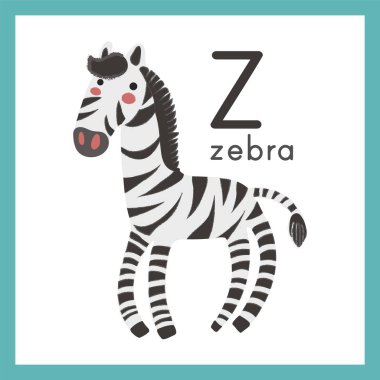 çizgili karikatür zebra