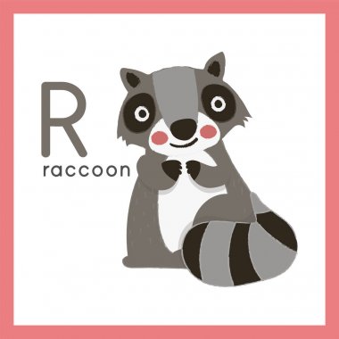 karikatür gri Rakun