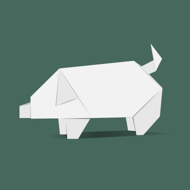 domuz şeklinde origami 