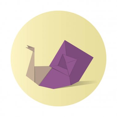 salyangoz şeklinde origami  