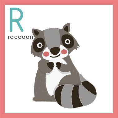 karikatür gri Rakun