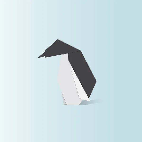 Origami σε σχήμα πιγκουίνος — Διανυσματικό Αρχείο