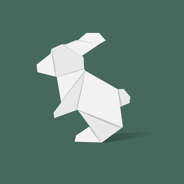 Origami en forma de conejo — Vector de stock