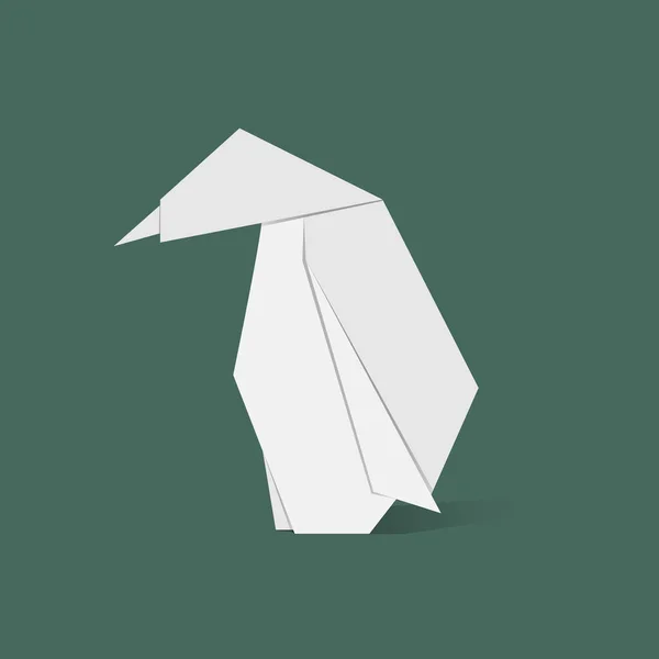 Origami v tvaru tučňáka — Stockový vektor