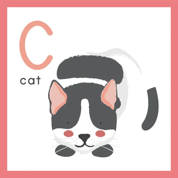 Cute cartoon kat — Stockvector