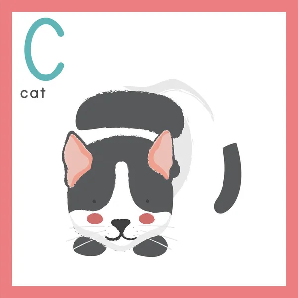 Cute cartoon kat — Stockvector