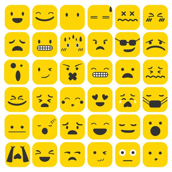 Different facial emotions — Stock Vector