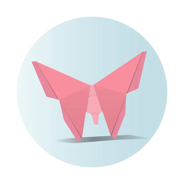 Origami kelebek şeklinde — Stok Vektör