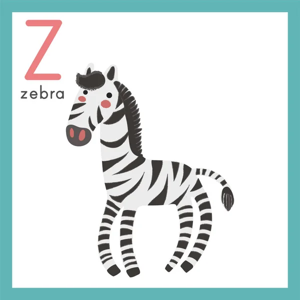 Cartoon striped zebra — Stock Vector
