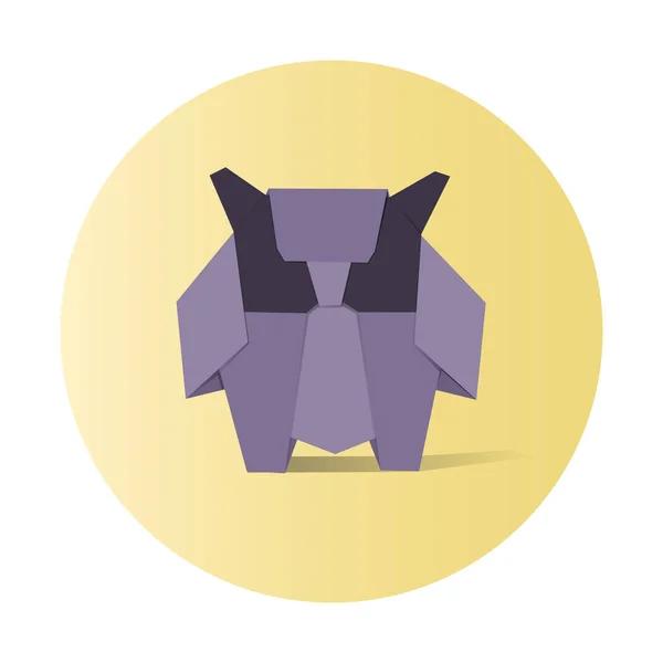 Орігамі у формі сови — стоковий вектор