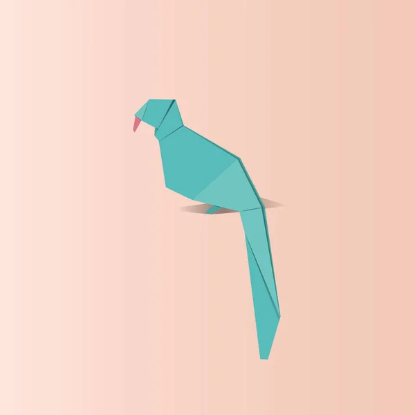 Origami en forme de perroquet — Image vectorielle