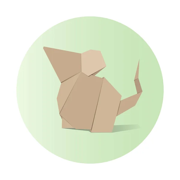 Origami en forma de ratón — Archivo Imágenes Vectoriales