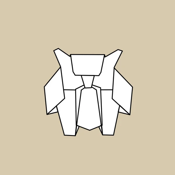 Origami in Form einer Eule — Stockvektor