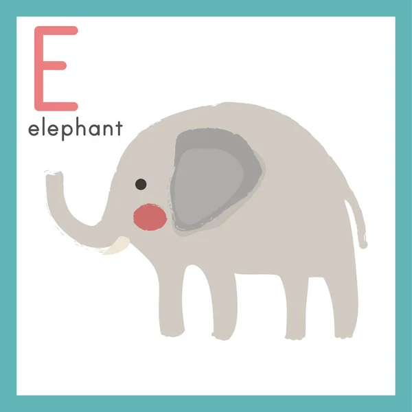 Karikatur Grauer Elefant — Stockvektor