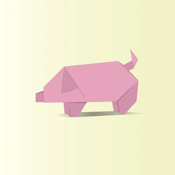Origami σε σχήμα του χοίρου — Διανυσματικό Αρχείο