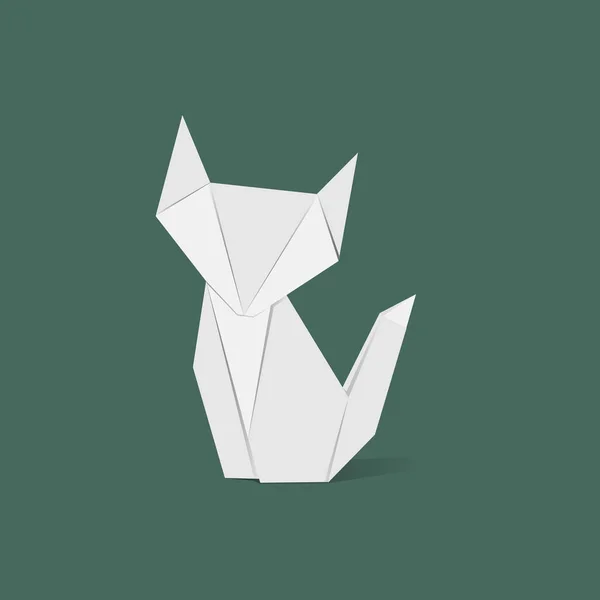 Origami v tvaru Fox — Stockový vektor