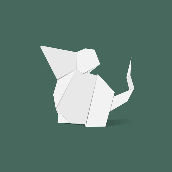 Origami i form av mus — Stock vektor