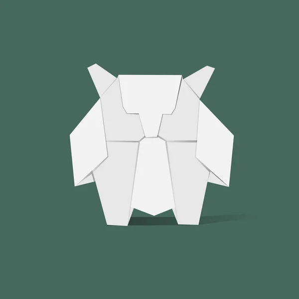 Origami en forma de búho — Vector de stock