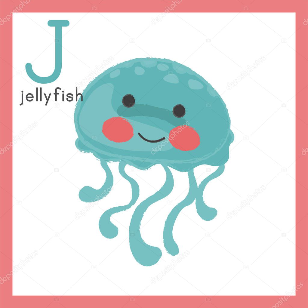 cartoon blue jellyfish