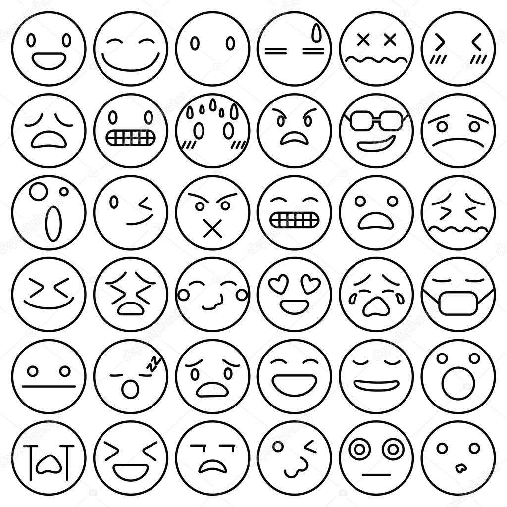 different facial emotions