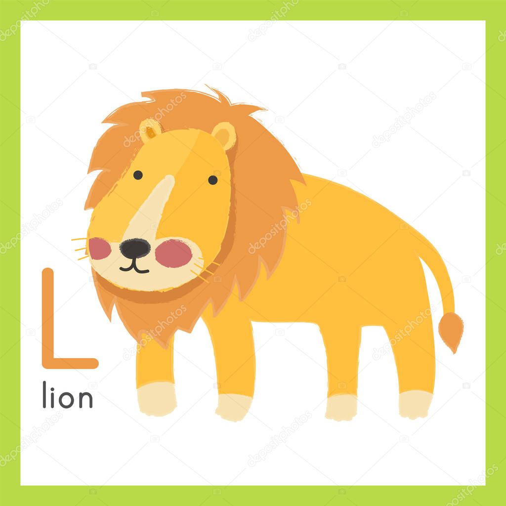 cartoon orange lion