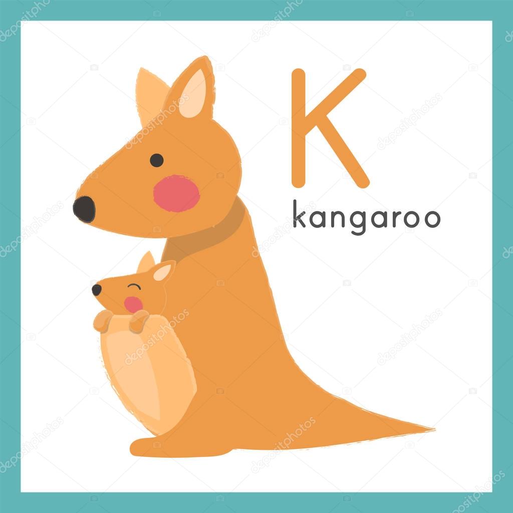kangaroo with baby in pocket