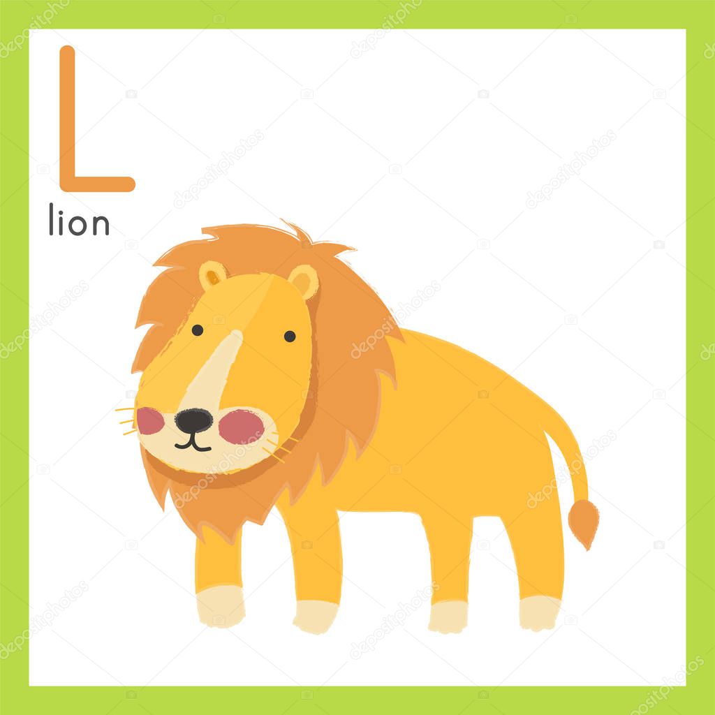 cartoon orange lion